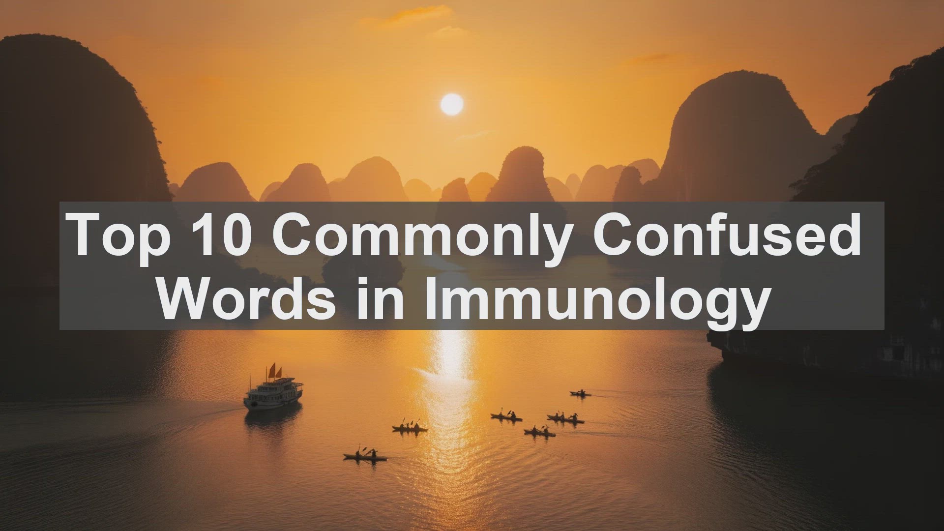 'Video thumbnail for Top 10 Commonly Confused Words in Immunology'