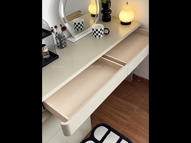 Video thumbnail for Luxury Modern Dressing Table: 6-Drawer Vanity Tour ✨