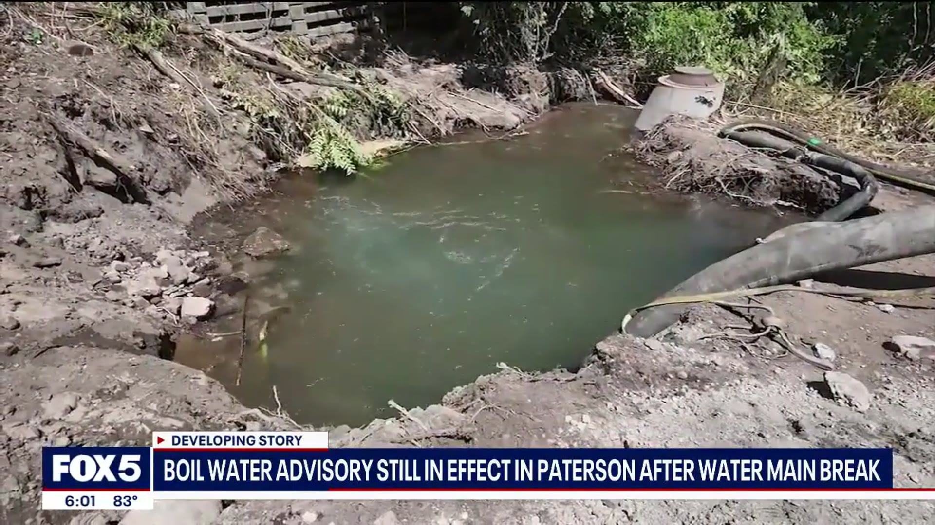 'Video thumbnail for Boil water advisory still in effect in Paterson after water main break'