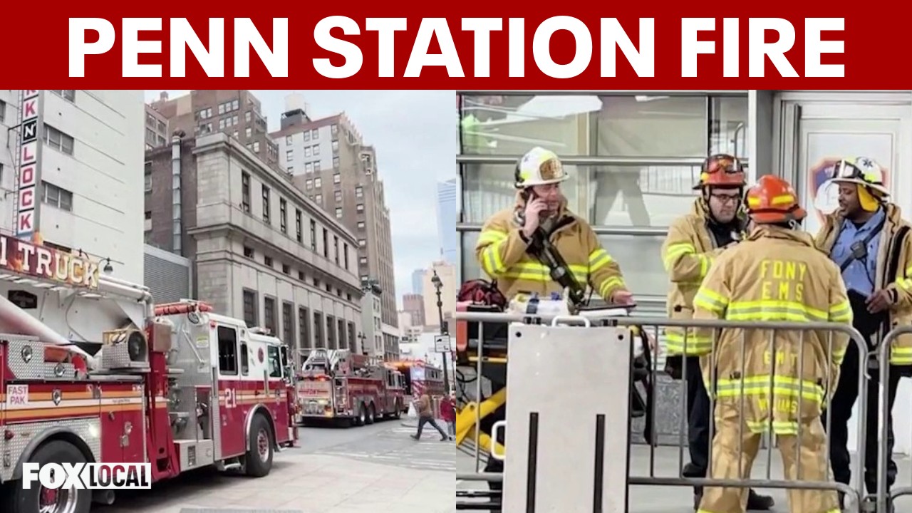 Video thumbnail for Fire breaks out on tracks at Manhattan’s Penn Station