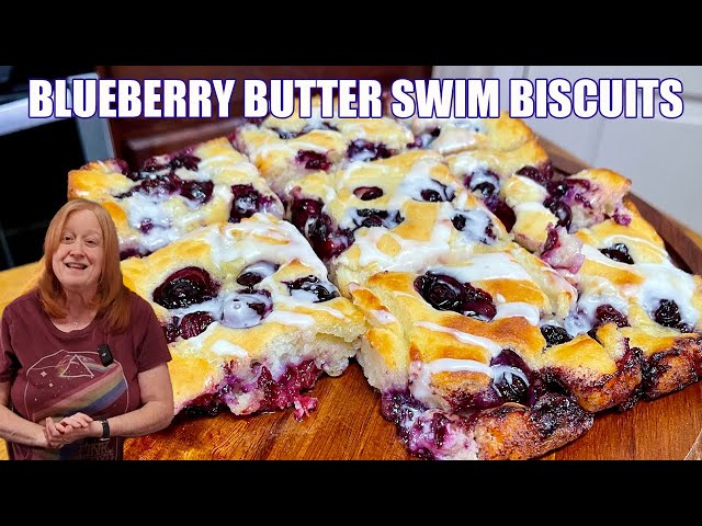 Video thumbnail for QUICK DELICIOUS BLUEBERRY BUTTER SWIM BISCUITS