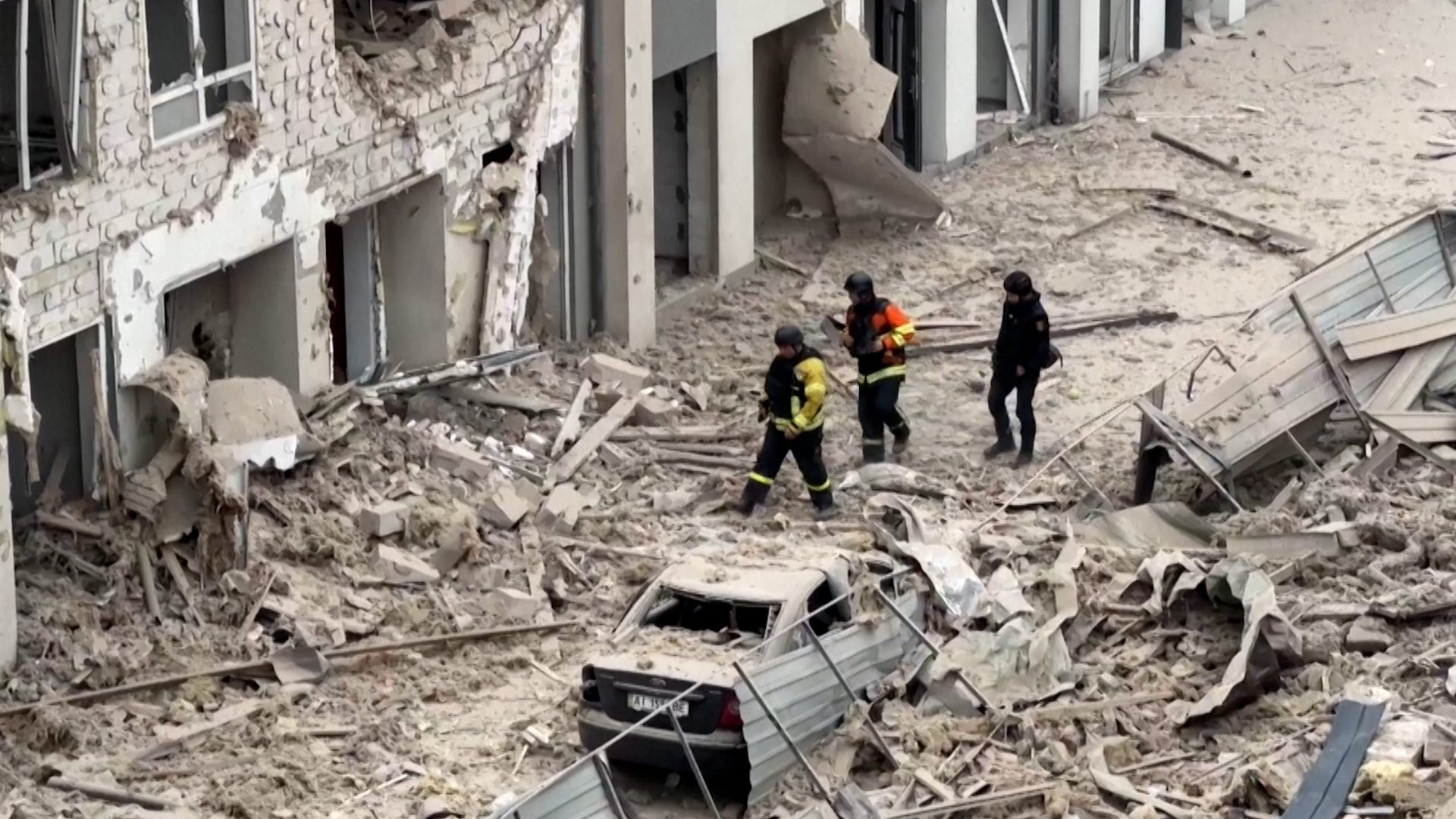 'Video thumbnail for Heavy Russian drone attack kills at least four in Ukraine's capital Kyiv'