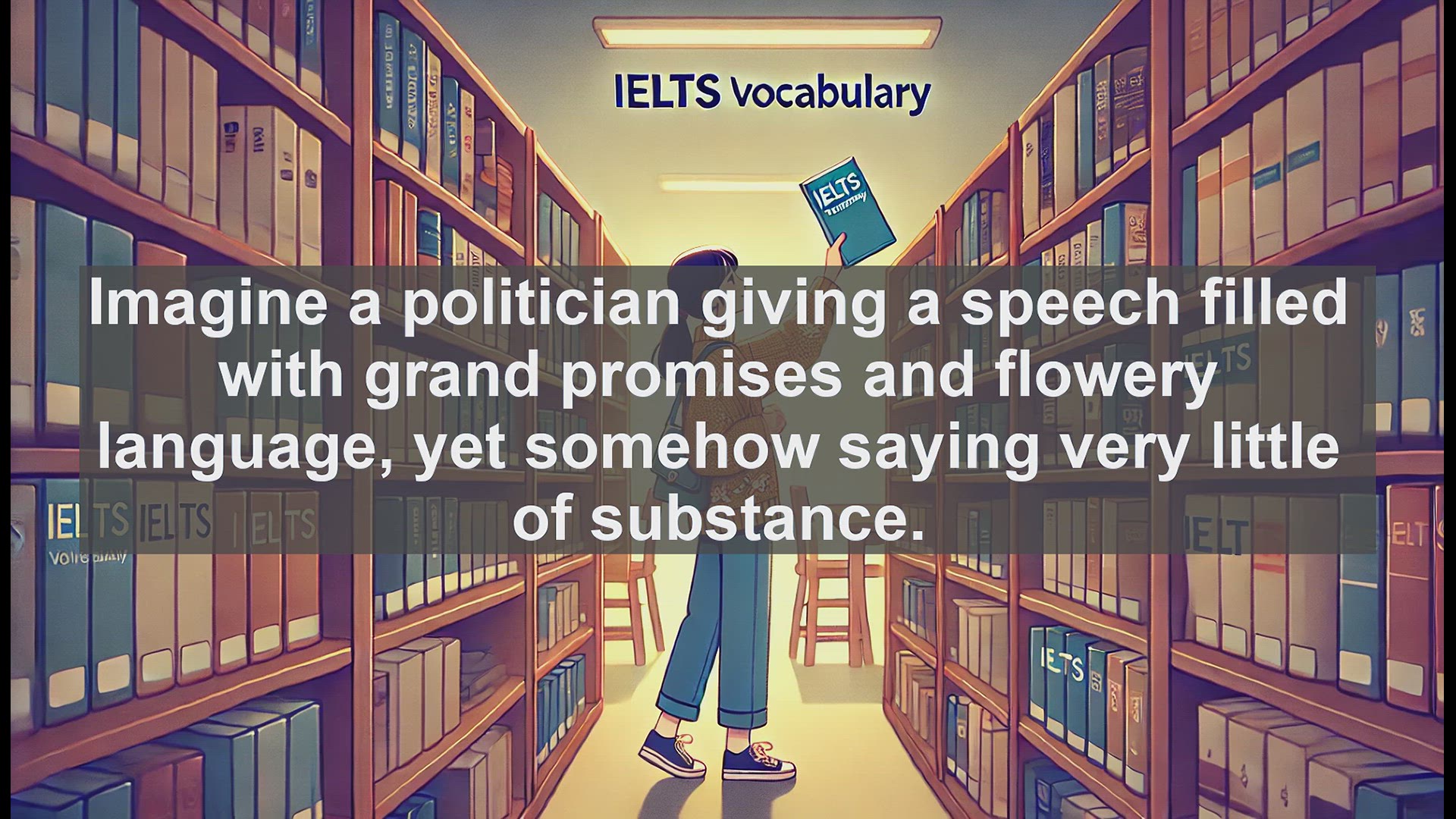'Video thumbnail for 5000 Must Know IELTS 8.0 Vocabulary - Bombast: The Art of Empty Eloquence'
