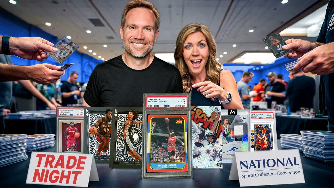 Video thumbnail for Sports Card Investor: Setting Up As a Dealer At Trade Night With My Wife!