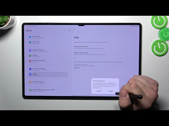 Video thumbnail for How to Reset Google Advertising ID on a SAMSUNG Galaxy Tab S9 Ultra