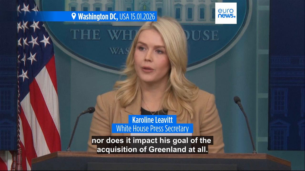 Video thumbnail for European troops in Greenland will not impact Trump's takeover plans, White House says