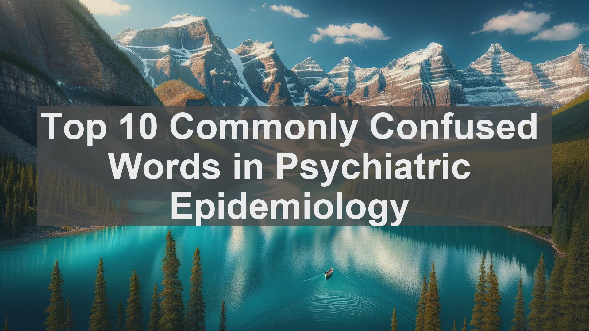 'Video thumbnail for Top 10 Commonly Confused Words in Psychiatric Epidemiology'