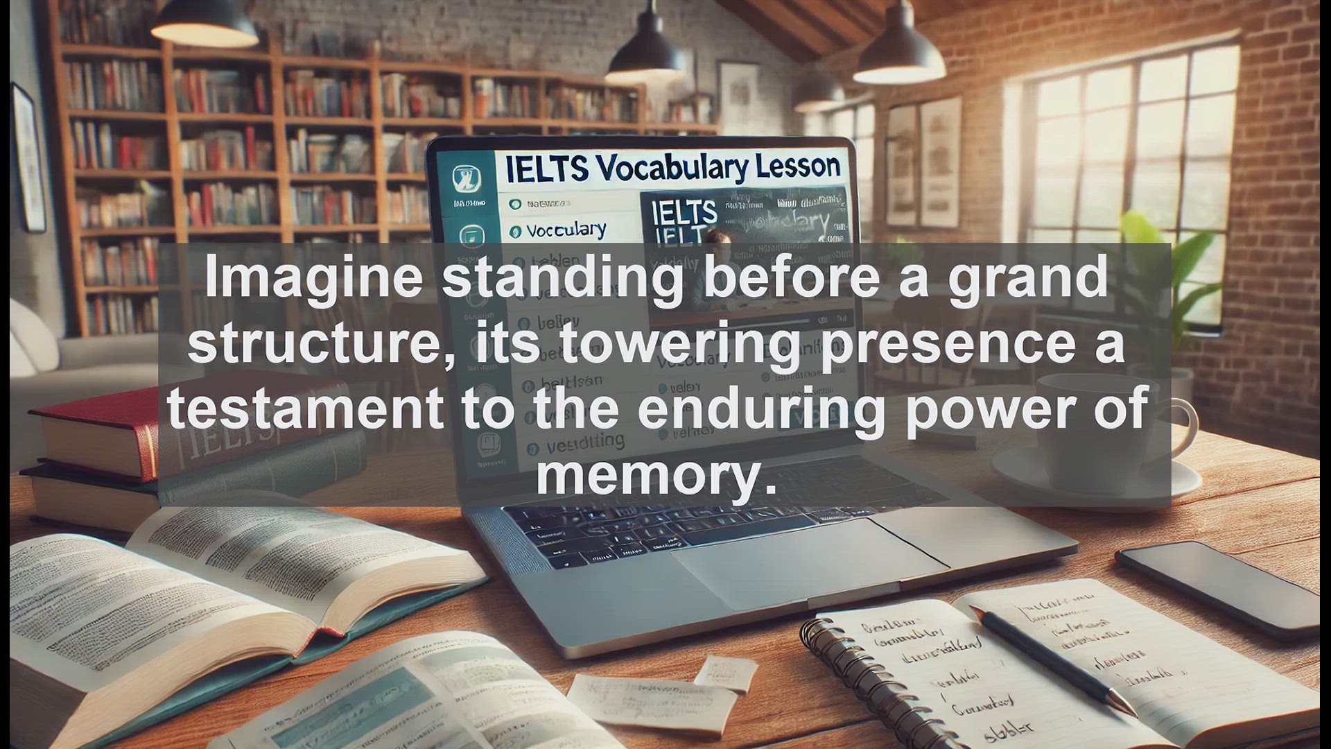 'Video thumbnail for 5000 Must Know IELTS 8.0 Vocabulary - IELTS Vocabulary: Understanding 'Memorial' for Band 8.0'
