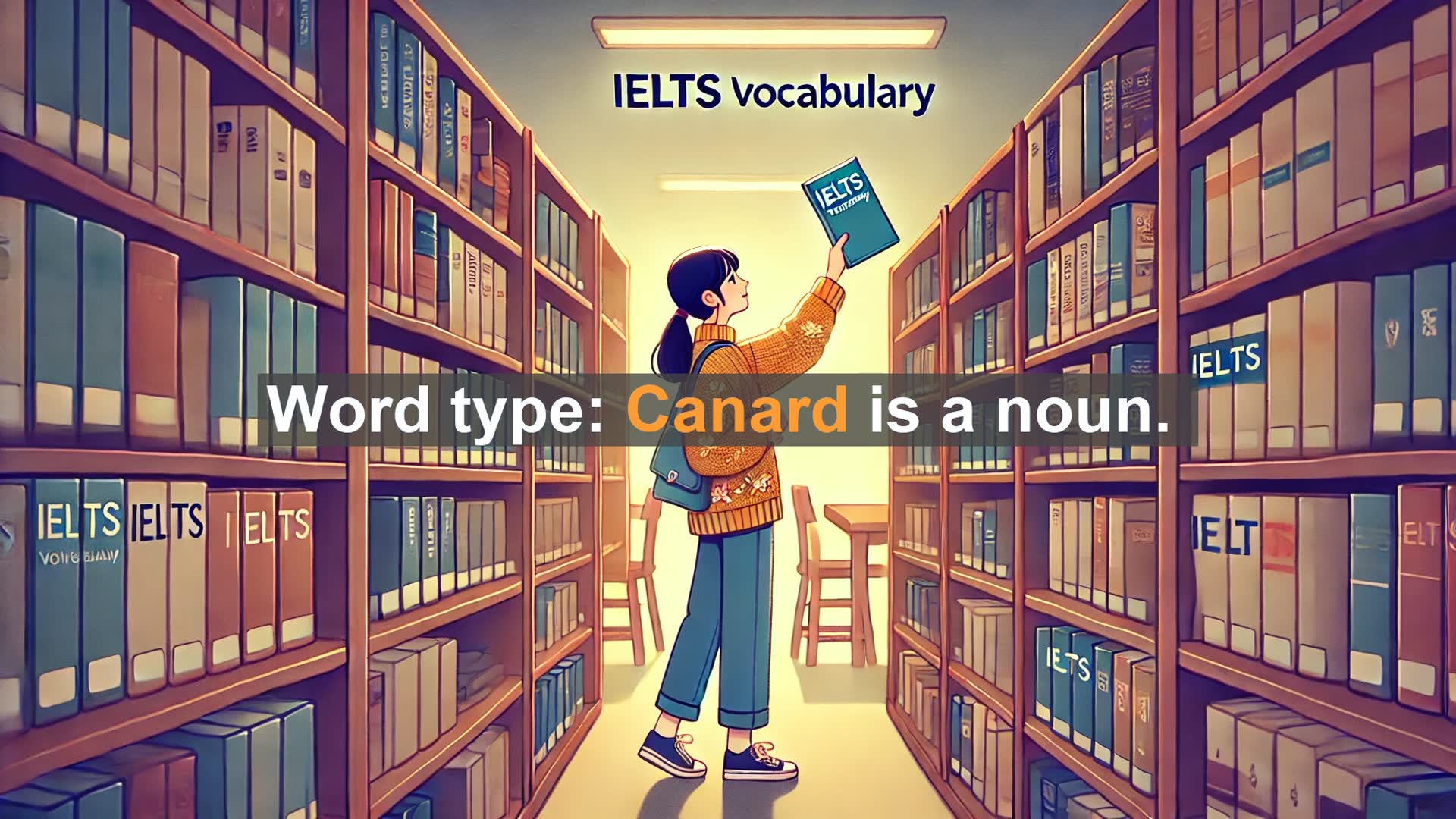 'Video thumbnail for 2000 Must Know IELTS 9.0 Vocabulary - Canard: Boost Your IELTS Score with This Powerful Vocabulary Word'