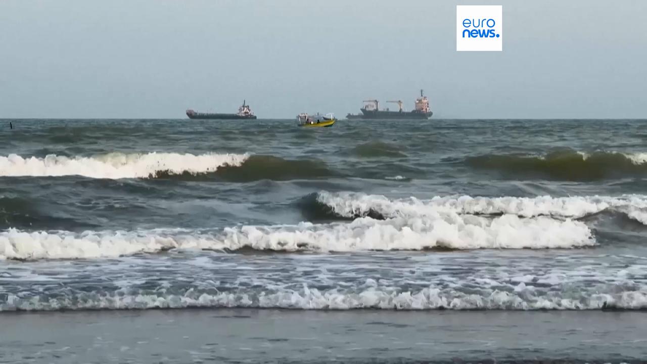 Video thumbnail for Ship hit in Hormuz as Iran's top negotiator says strait to stay shut