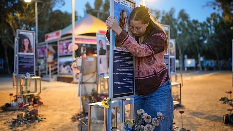 Video thumbnail for Israelis mourn October 7 attack as Palestinians in Gaza live in ruins of war