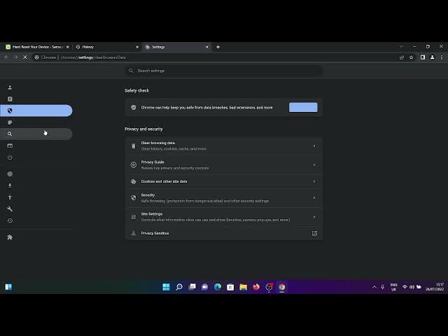 Video thumbnail for Google Chrome - How To Wipe Browsing History