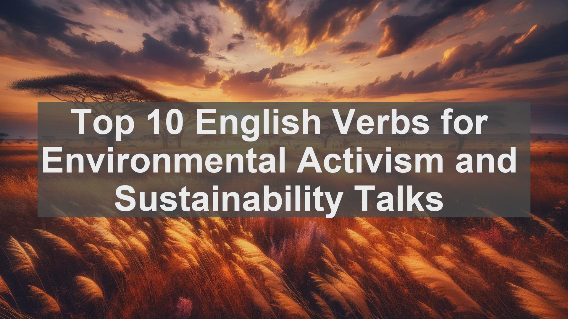 'Video thumbnail for Top 10 English Verbs for Environmental Activism and Sustainability Talks'