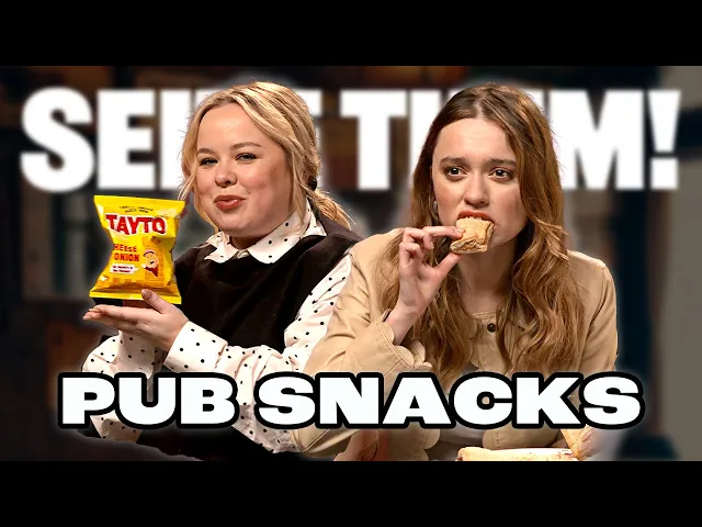 Video thumbnail for "That Is VILE!" 🤣 Nicola Coughlan & Aimee Lou Wood RANK PUB SNACKS | Seize Them!