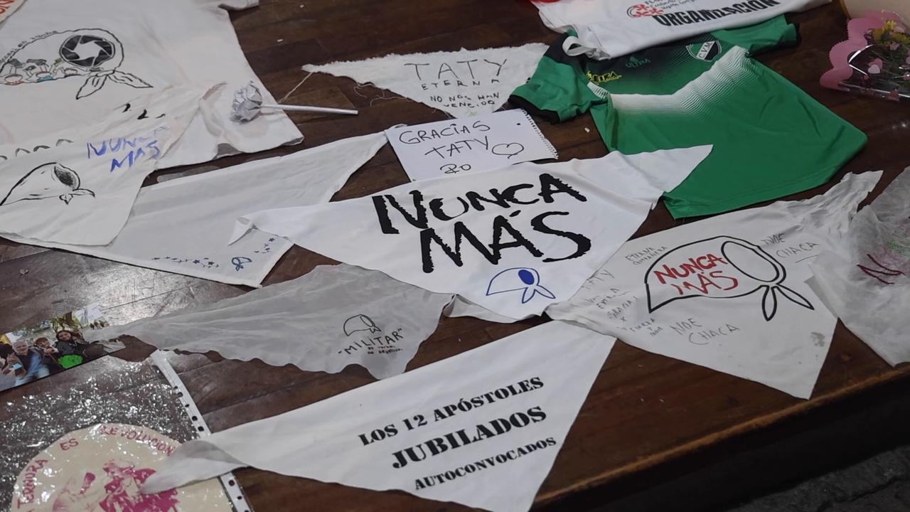 Video thumbnail for Argentina: Funeral held for Argentine human rights advocate Taty Almeida.
