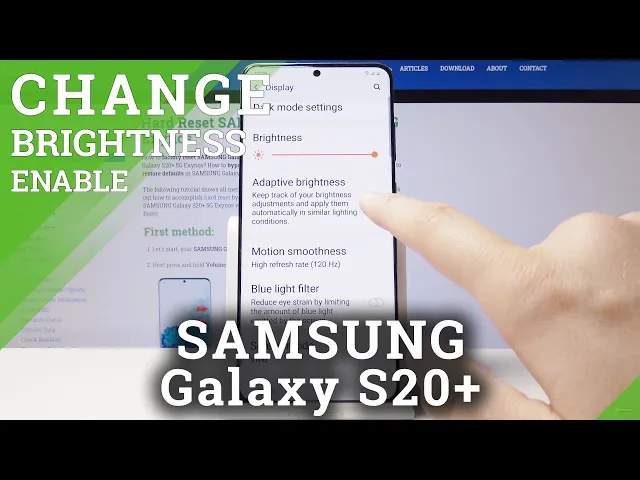 Video thumbnail for How to Enable Auto Brightness in Samsung Galaxy S20+ | Set Up Adaptive Brightness