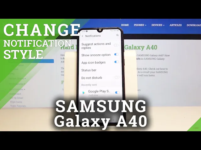 Video thumbnail for How to Enter Notification Settings in SAMSUNG Galaxy A40 – Change Notification Options