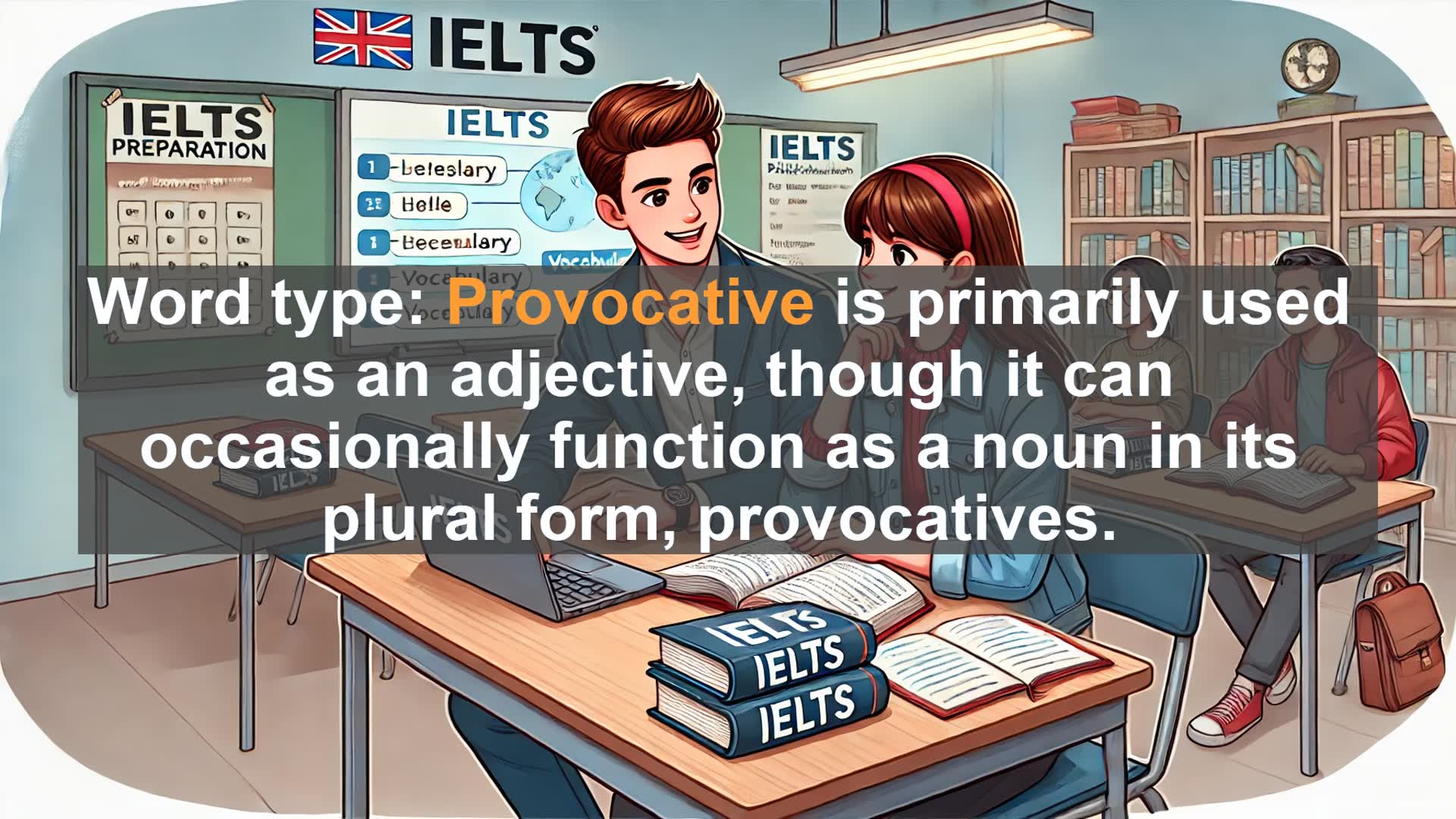 'Video thumbnail for 2000 Must Know IELTS 9.0 Vocabulary - Mastering 'Provocative': Boost Your IELTS Score to Band 9.0'