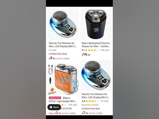 Video thumbnail for 100POWER LEFTElectric Foil Shavers for Men, LED Display, Miniimited time deal$9.99 $39.99 (-75%)B