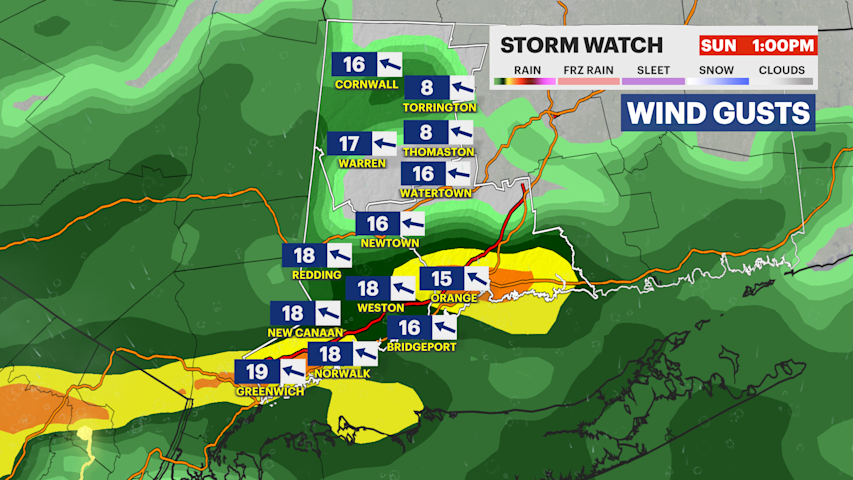 Video thumbnail for STORM WATCH: Rain & wind today in Connecticut from remnants of Hurricane Isaias