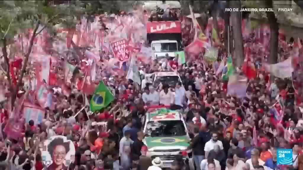 Video thumbnail for Lula and Bolsonaro in final push for votes ahead of Brazil's knife-edge election