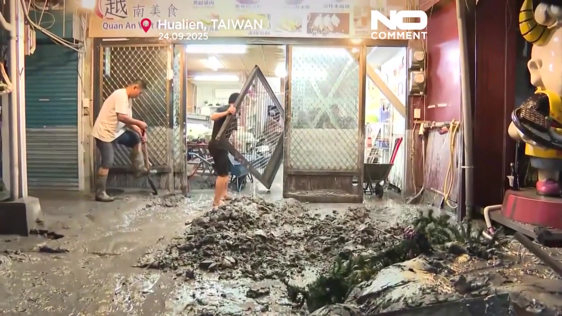 'Video thumbnail for Rescue efforts continue in Taiwan after Typhoon Ragasa flooding'