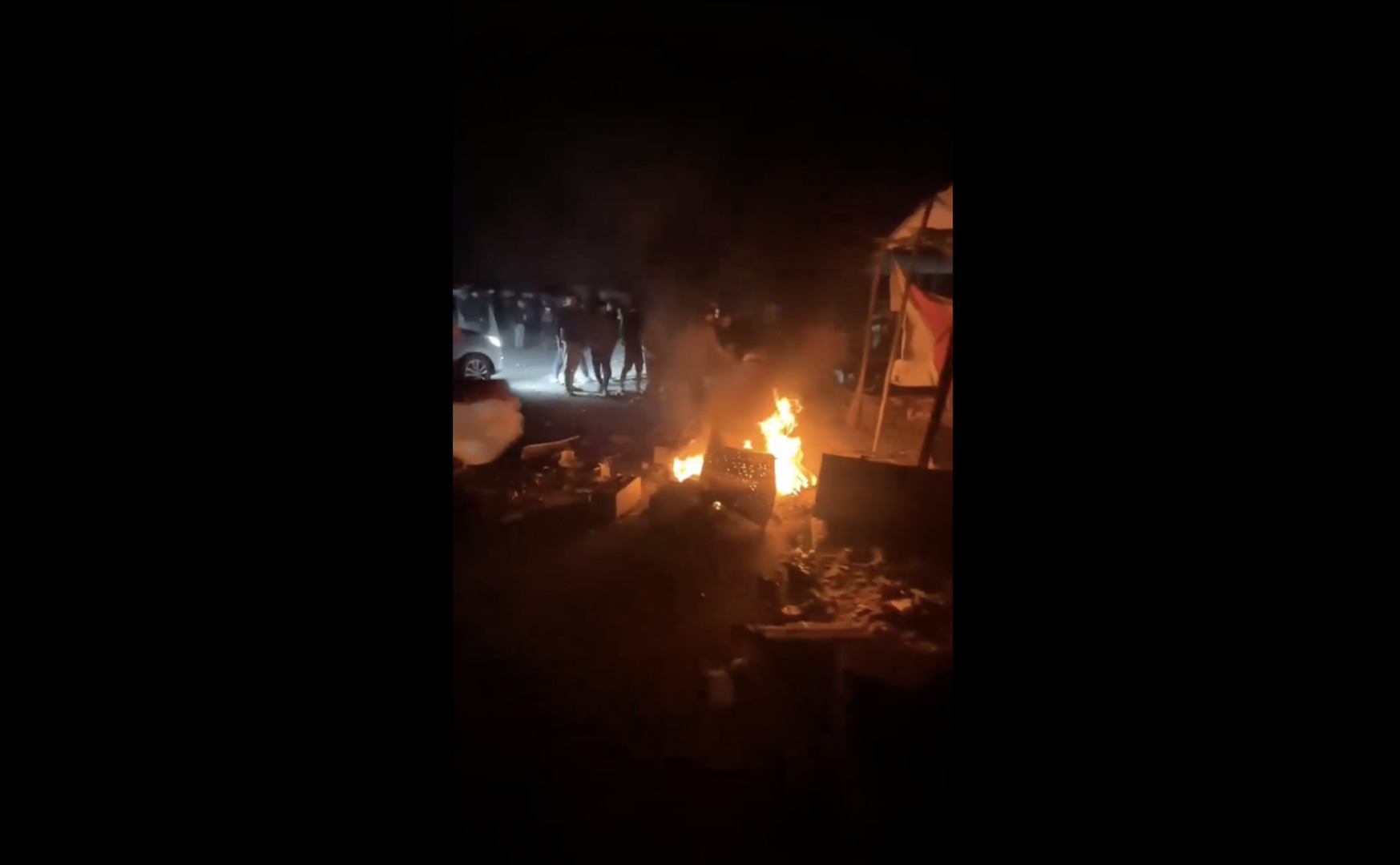 Video thumbnail for Israeli strike sparks fire in northern Gaza City
