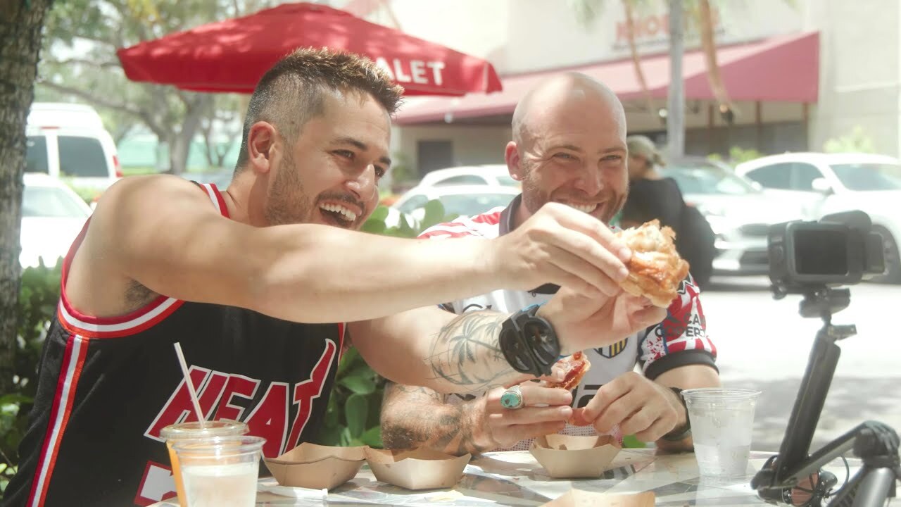 Video thumbnail for Eating CUBAN STREET FOOD with @VolpeWhereAreYou in South Miami, Florida!!
