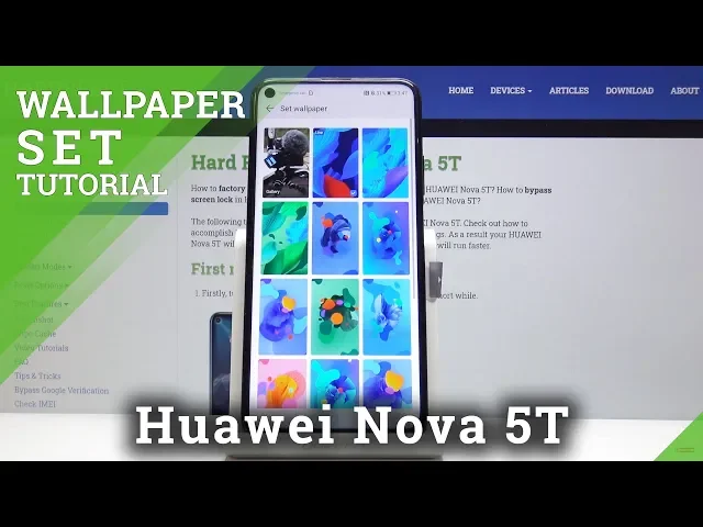 Video thumbnail for How to Change Wallpaper in HUAWEI Nova 5T – Home / Lock Screen