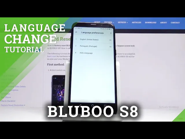 Video thumbnail for How to Change Language in BLUBOO S8 - Set Up Language