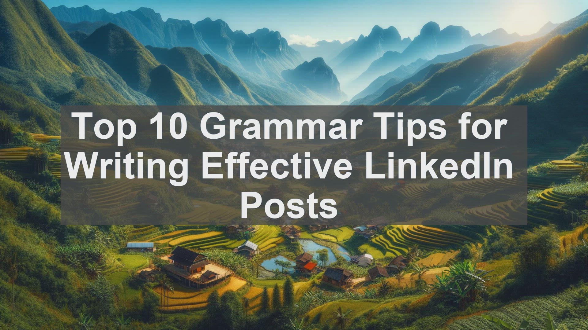 'Video thumbnail for Top 10 Grammar Tips for Writing Effective LinkedIn Posts'