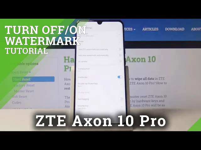 Video thumbnail for How to Remove Camera Watermark on ZTE Axon 10 Pro - Turn Off Camera Watermark