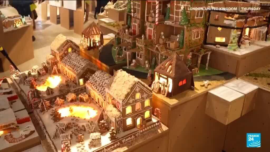 Video thumbnail for London goes sweet: The Gingerbread city exhibition unveils candy-themed landmarks