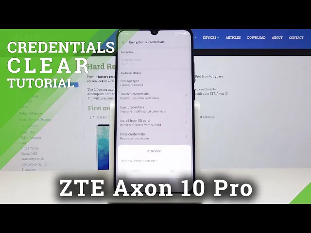 Video thumbnail for How to Clear Credentials in ZTE Axon 10 Pro – Delete All Certificates