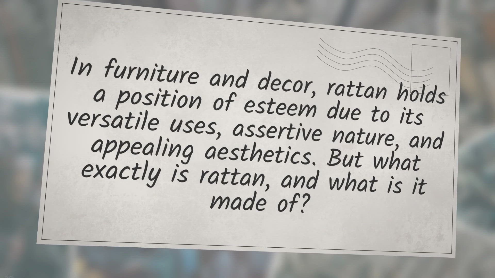 'Video thumbnail for What Is Natural Rattan Material Made Of?'