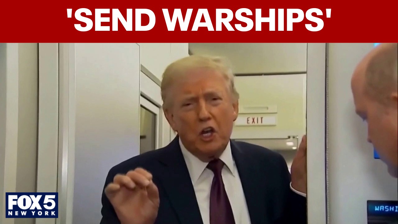 Video thumbnail for Trump demands countries send warships to Strait of Hormuz