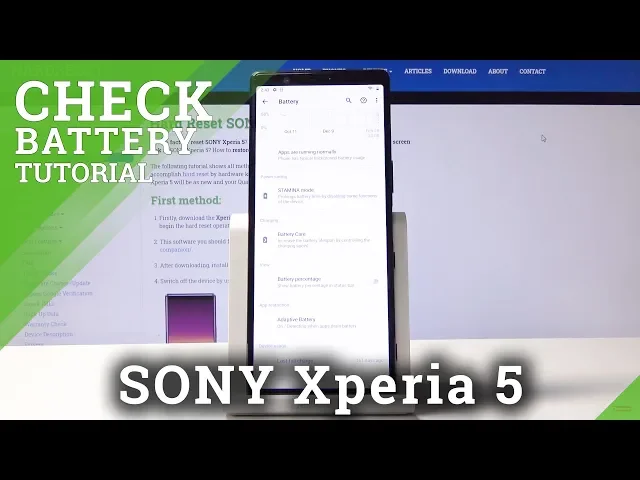 Video thumbnail for How to Locate Battery Percentage in SONY Xperia 5 – Battery Level
