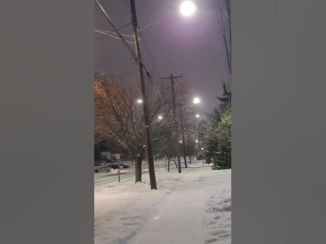 Video thumbnail for a snow shower last night still raining and snowing together