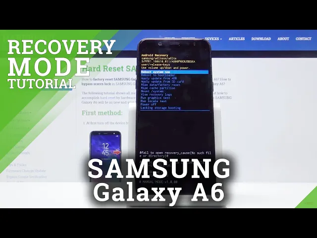 Video thumbnail for How to Enter Recovery Mode on SAMSUNG Galaxy A6 – Open Recovery Mode