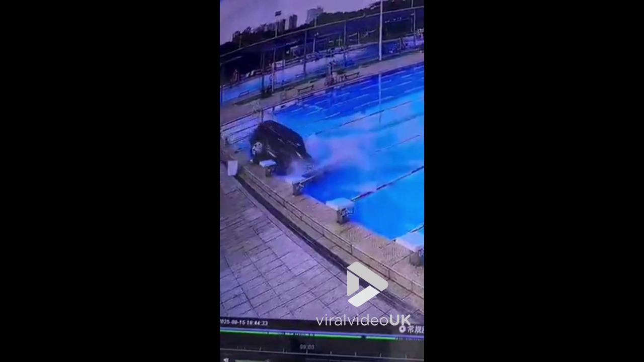 'Video thumbnail for VV5008 Driver slams through wall and lands in pool in terrifying accident'