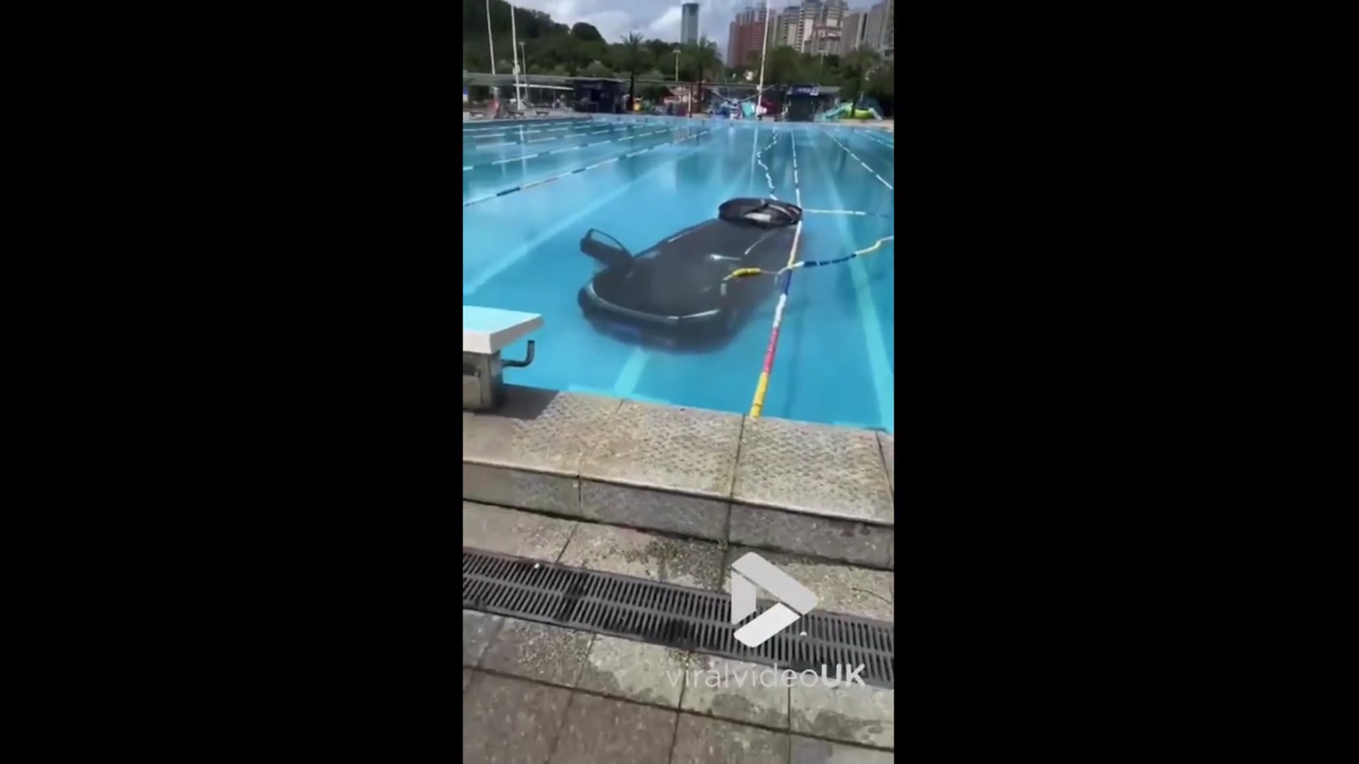 'Video thumbnail for VV5008 Driver slams through wall and lands in pool in terrifying accident'
