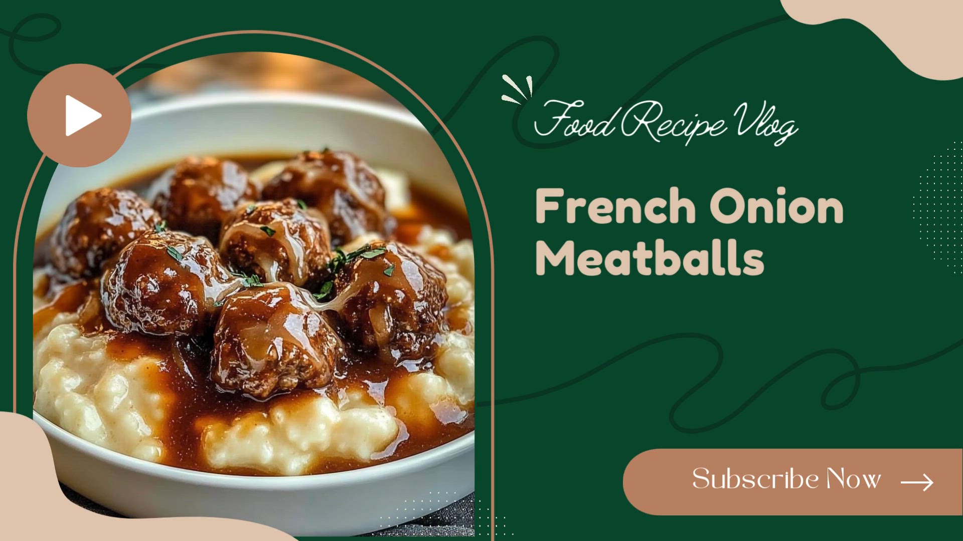 Video thumbnail for French Onion Meatballs