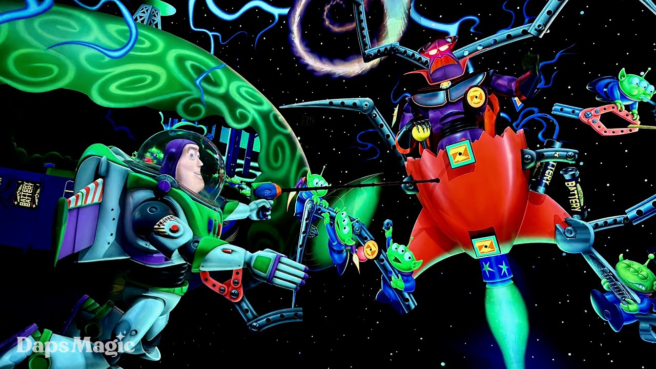 'Video thumbnail for Buzz Lightyear Astro Blasters - Tomorrowland - Disneyland 2023 4K'