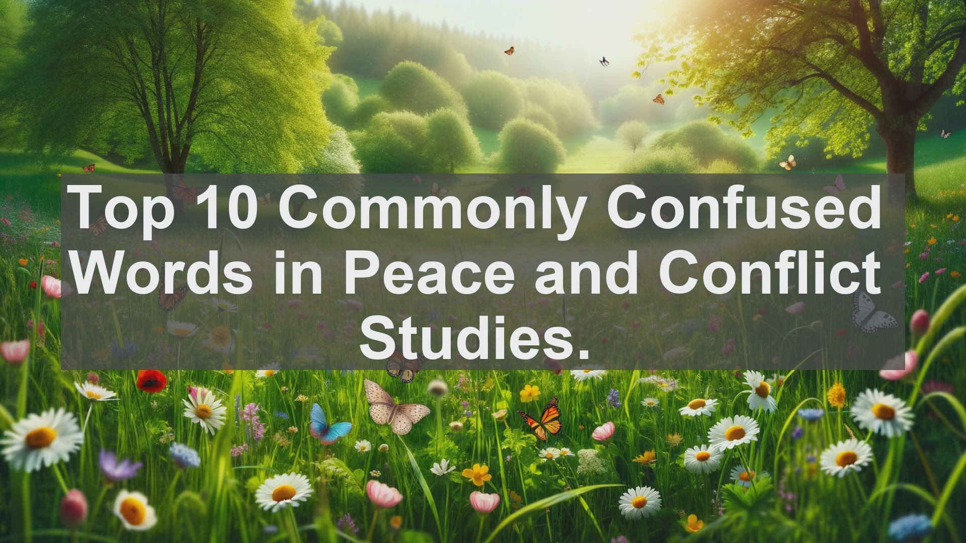 'Video thumbnail for Top 10 Commonly Confused Words in Peace and Conflict Studies'