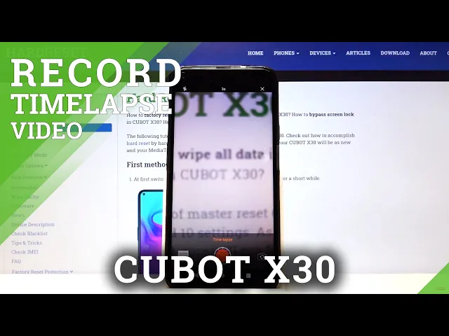 Video thumbnail for How to Record Time Lapse in CUBOT X30 – Make Video Faster
