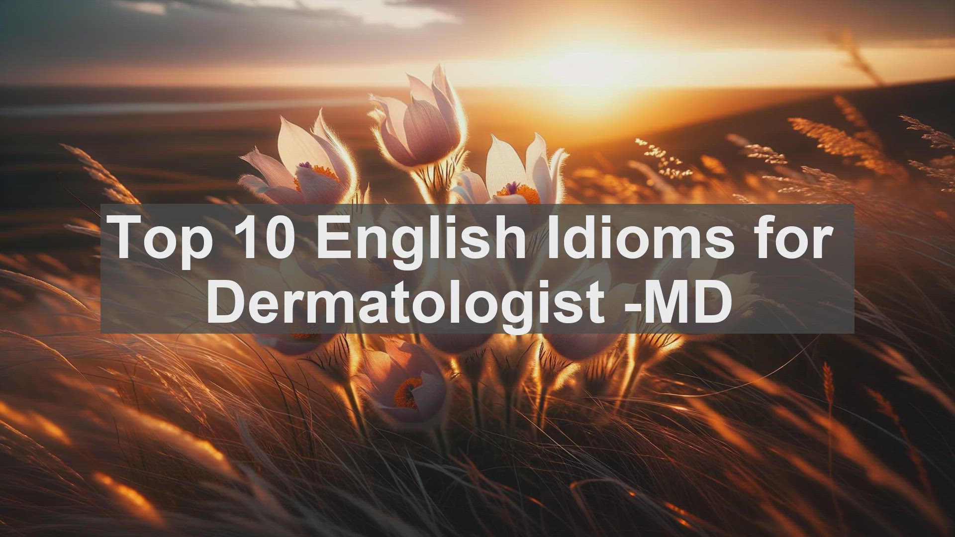 'Video thumbnail for Top 10 English Idioms for Dermatologist MD'