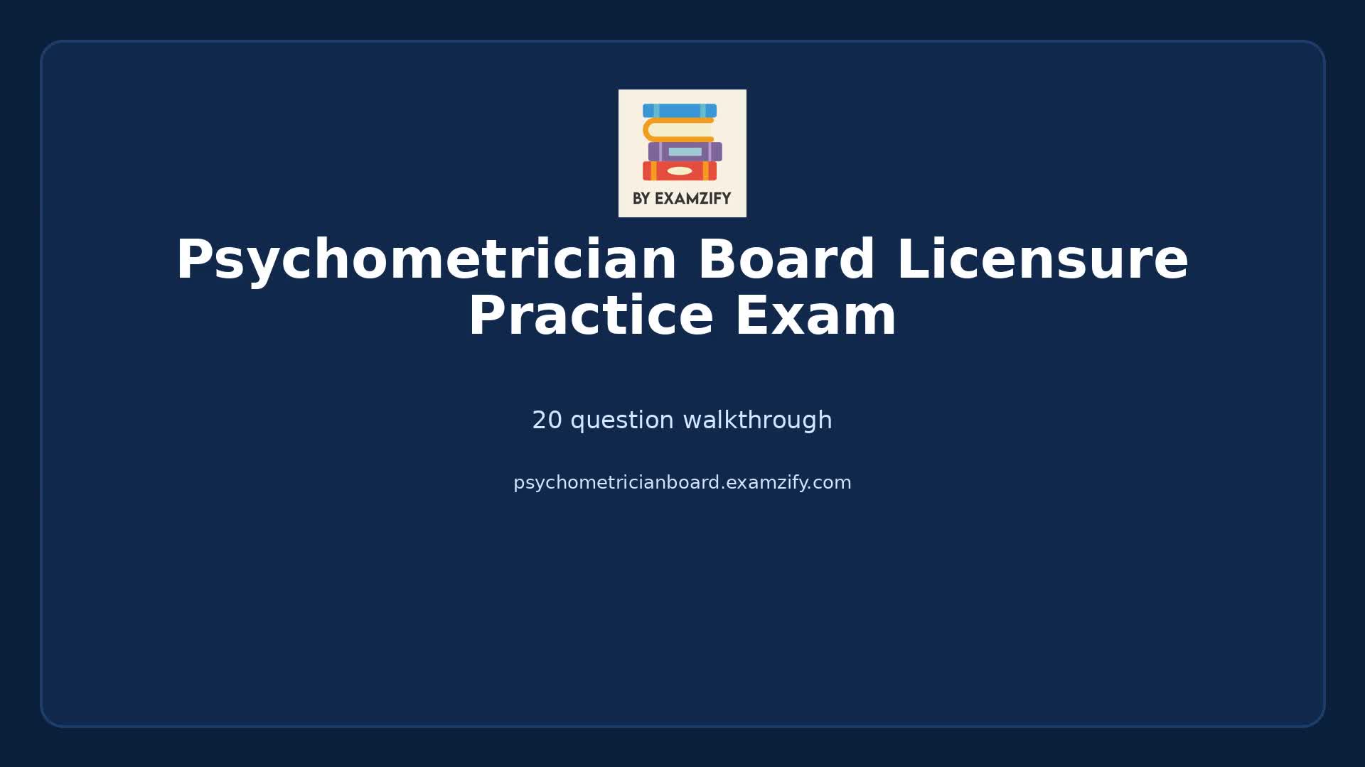 Video thumbnail for Psychometrician Board Licensure Practice Exam