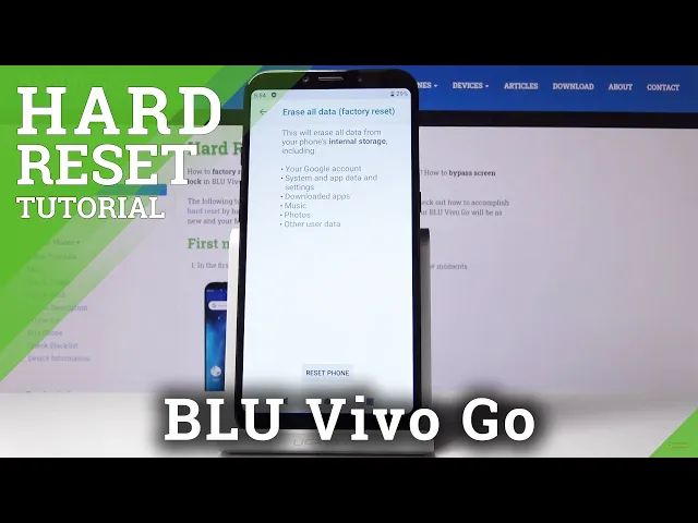 Video thumbnail for Hard Reset BLU Vivo Go - Wipe Data by Settings