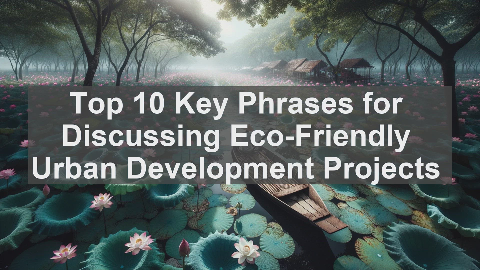 'Video thumbnail for Top 10 Key Phrases for Discussing EcoFriendly Urban Development Projects'