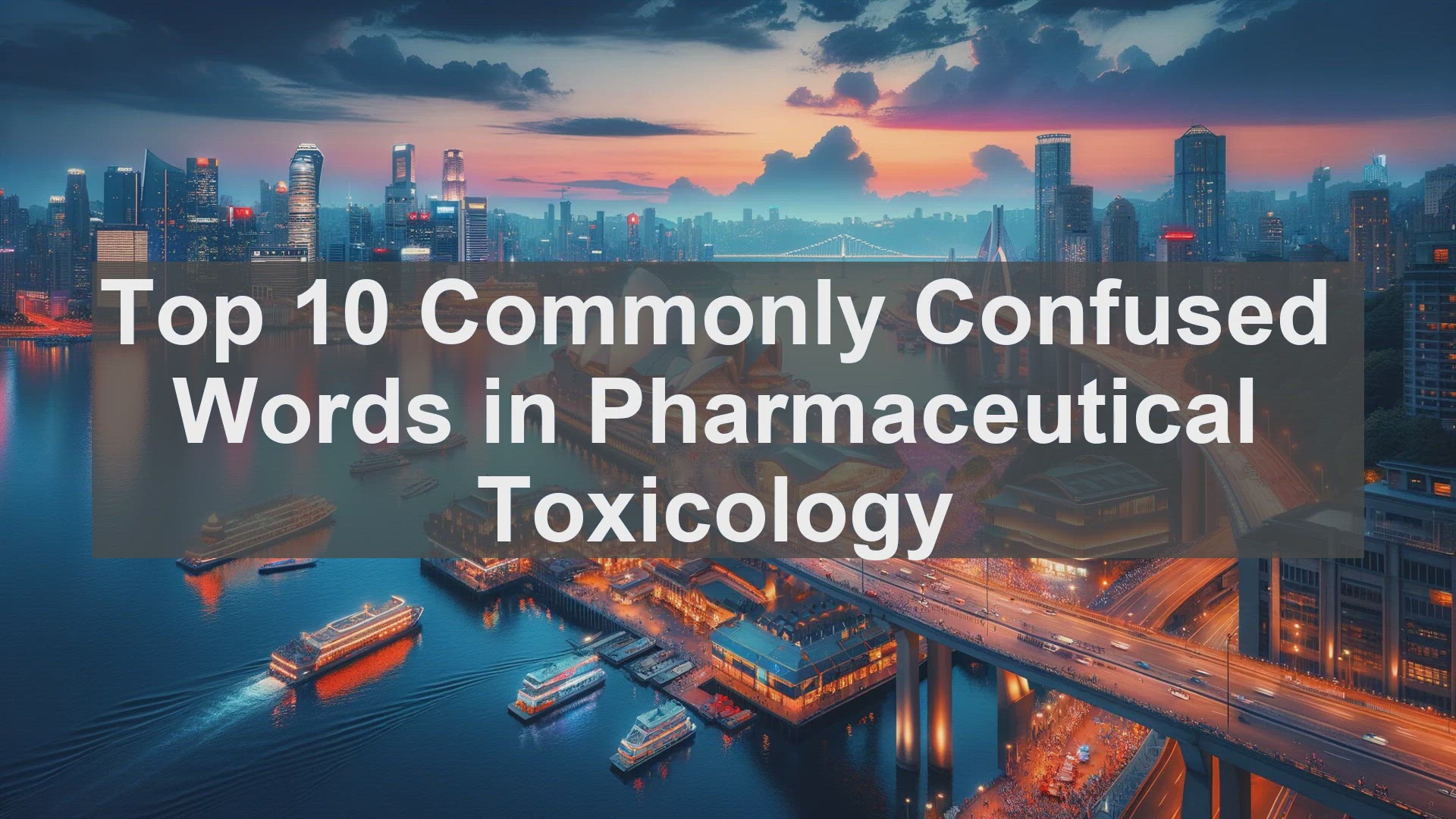'Video thumbnail for Top 10 Commonly Confused Words in Pharmaceutical Toxicology'